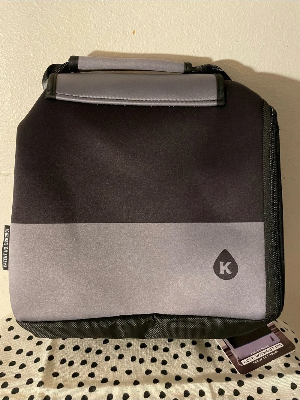 Jones Logistics Gray & Black Insulated Cooler Bag